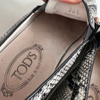 Tod's Women's Gommini Double T Snake Print Loafers
