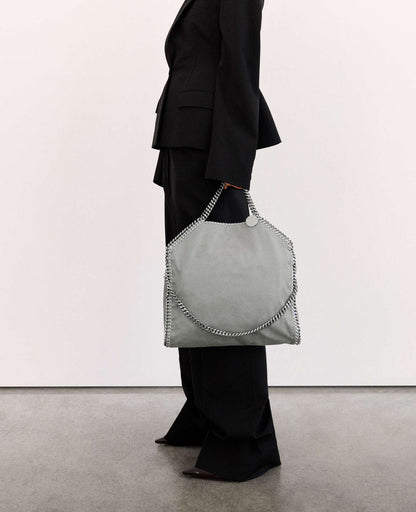 Stella McCartney Falabella Fold-Over Grey Tote Bag
