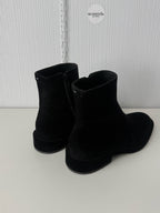 Maison Margiela Black Flock Treatment Ankle Boots