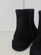 Maison Margiela Black Flock Treatment Ankle Boots