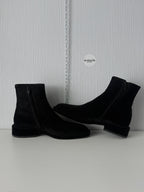 Maison Margiela Black Flock Treatment Ankle Boots