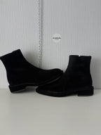Maison Margiela Black Flock Treatment Ankle Boots