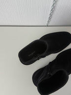 Maison Margiela Black Flock Treatment Ankle Boots