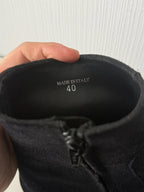 Maison Margiela Black Flock Treatment Ankle Boots