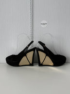 Gucci Indy Black Suede Wedge Sandals