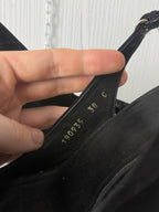 Gucci Indy Black Suede Wedge Sandals