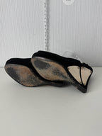 Gucci Indy Black Suede Wedge Sandals