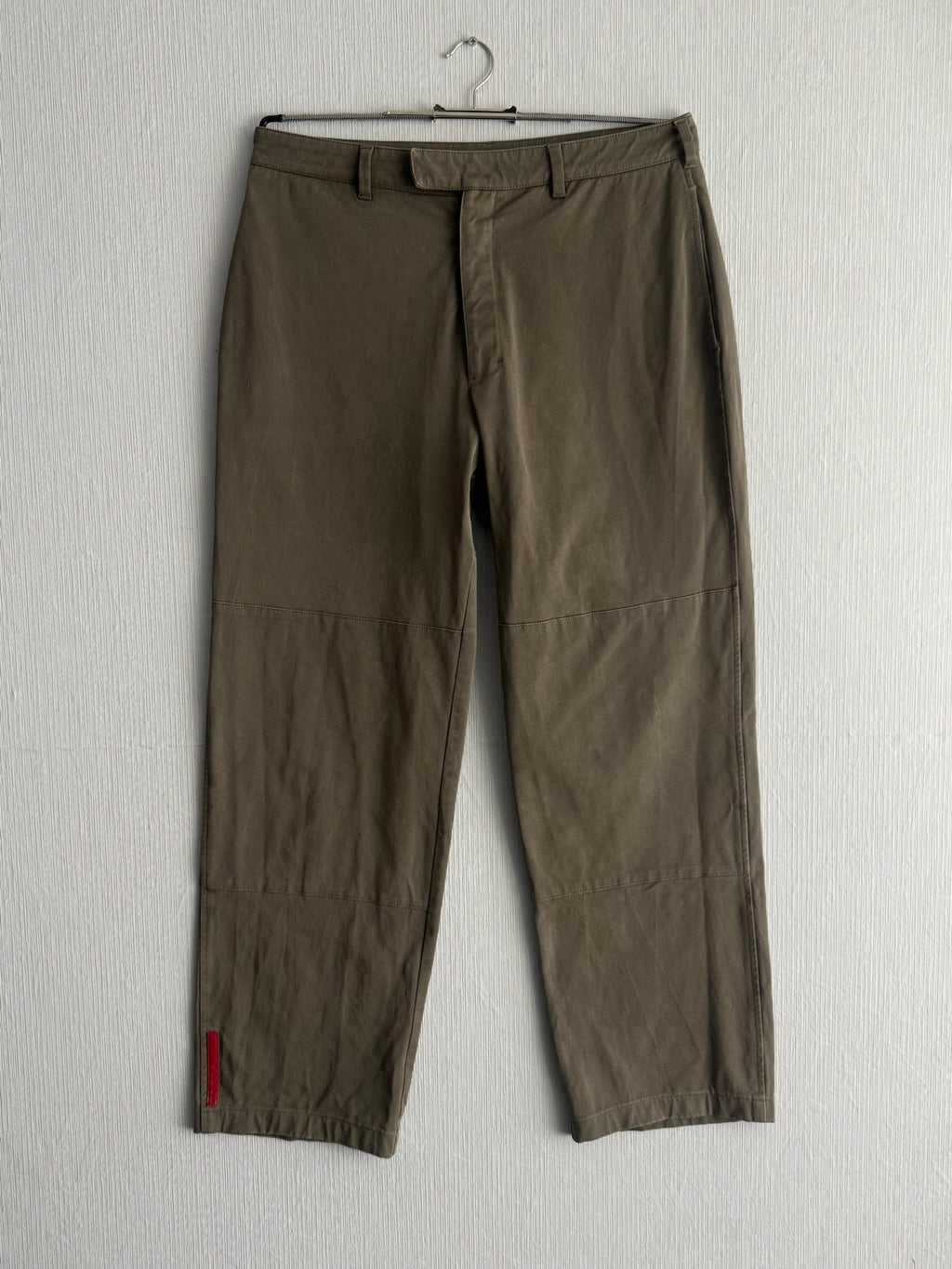 Prada Sport Red Tab Double Knee Trousers