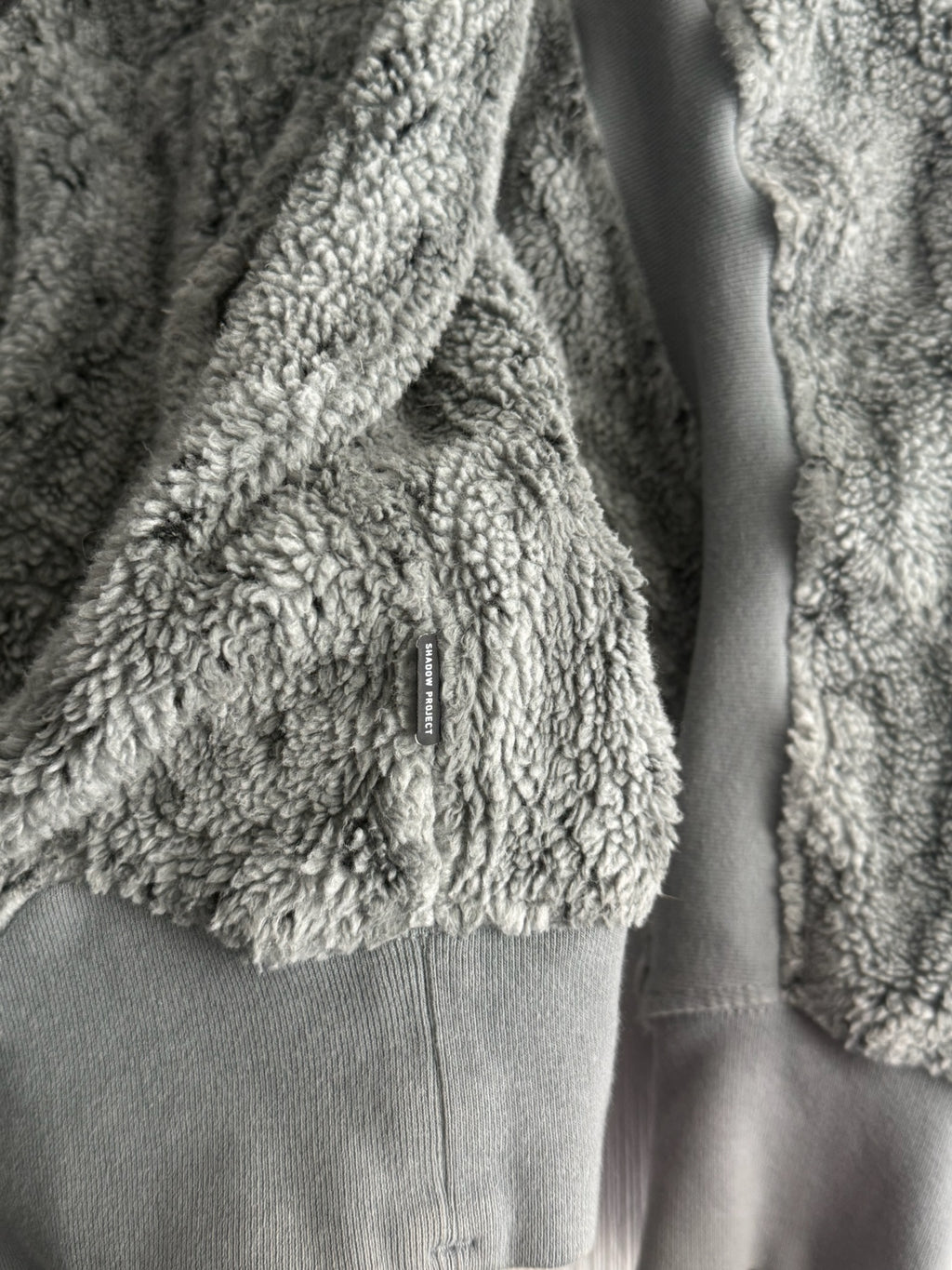 Stone Island Shadow Project AW19 Grey Teddy Fleece Hoodie