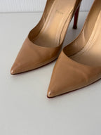 Christian Louboutin Pigalle 100 Nude Patent Calf Womens Pumps