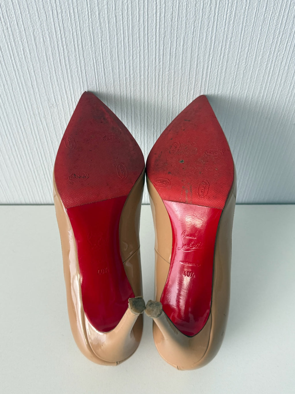 Christian Louboutin Pigalle 100 Nude Patent Calf Womens Pumps