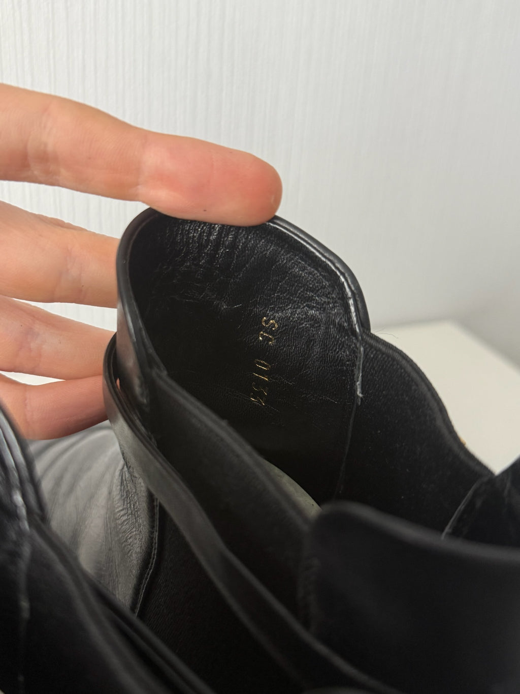 Louis Vuitton Black Leather LV Buckle Strap Womens Chelsea Boots