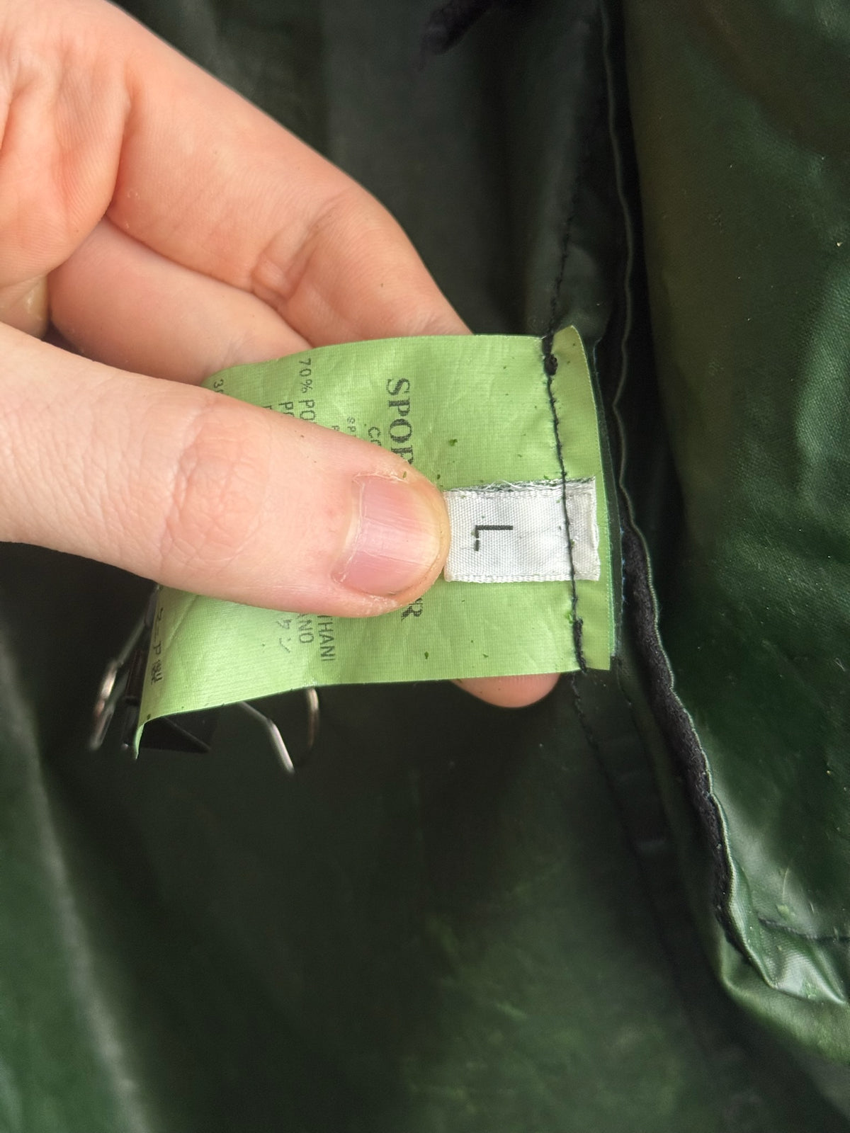 Stone Island AW04 Green Hooded Mens Raincoat