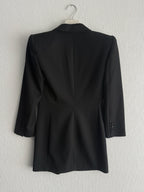 Saint Laurent Black Bow Detail Womens Mini Dress