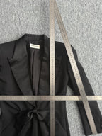 Saint Laurent Black Bow Detail Womens Mini Dress