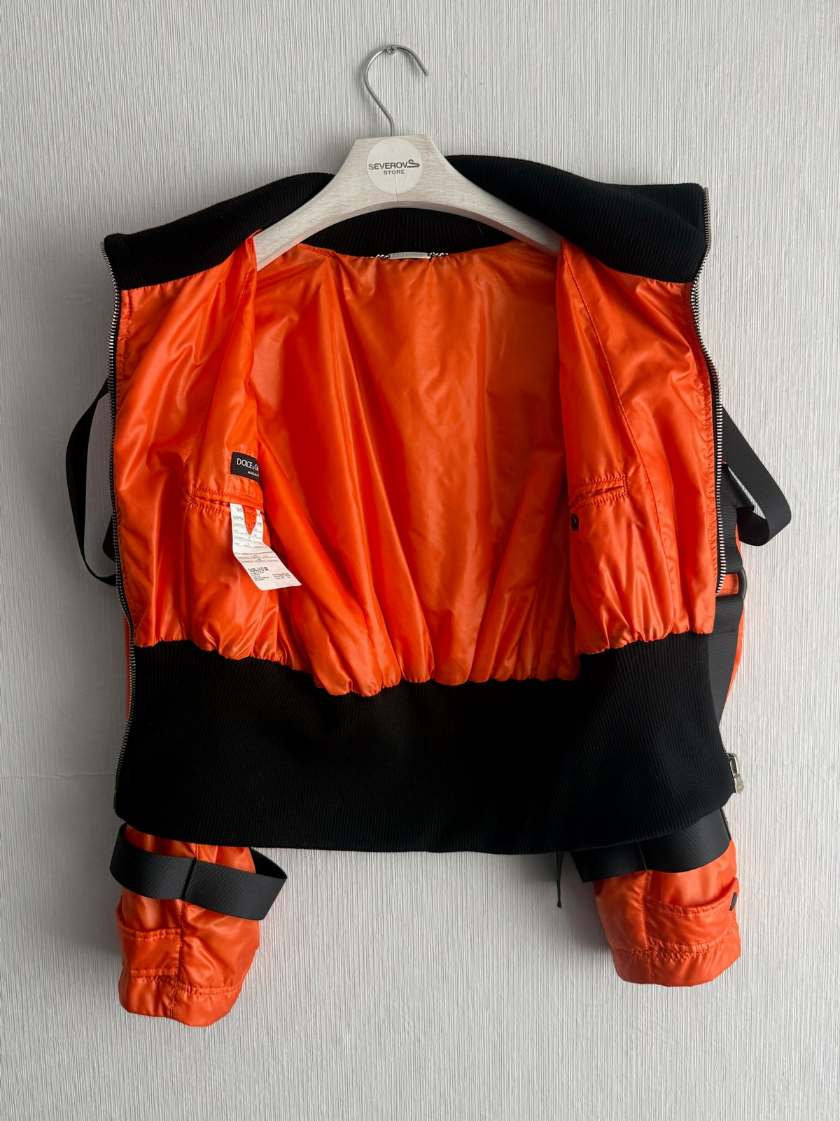 Dolce & Gabbana F/W2003 Runway Orange Nylon Parachute Jacket
