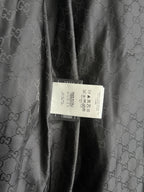 Gucci Black Nylon Down Belted Womens Coat with Gold Chain Belt
