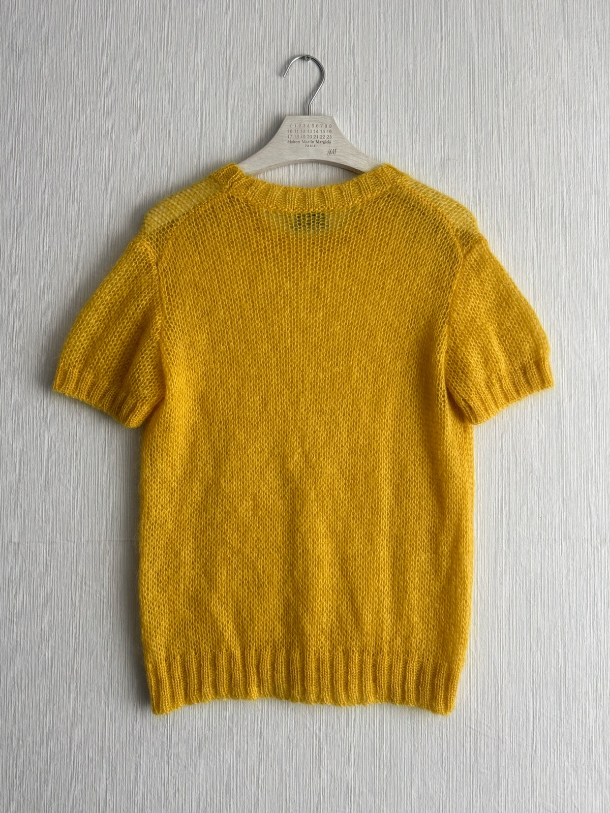Prada Yellow Short Sleeve Knit Womens Sweater