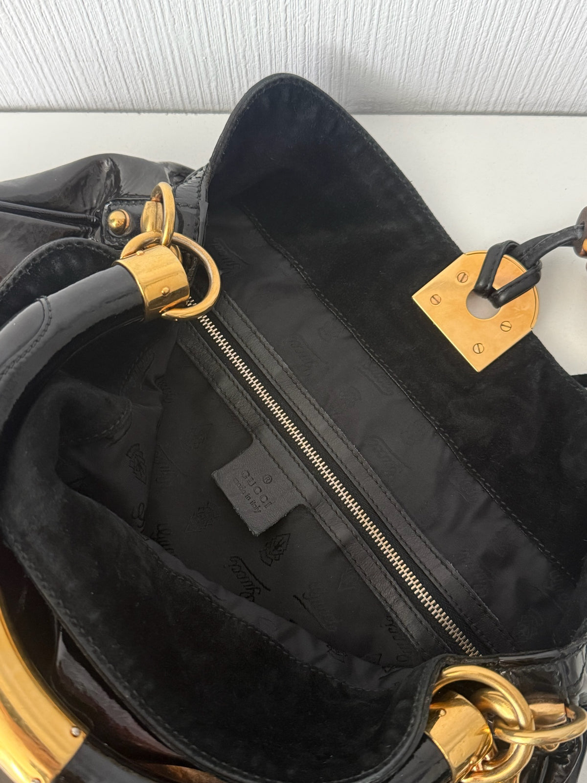 Gucci AW08 Patent Leather Indy Handbag