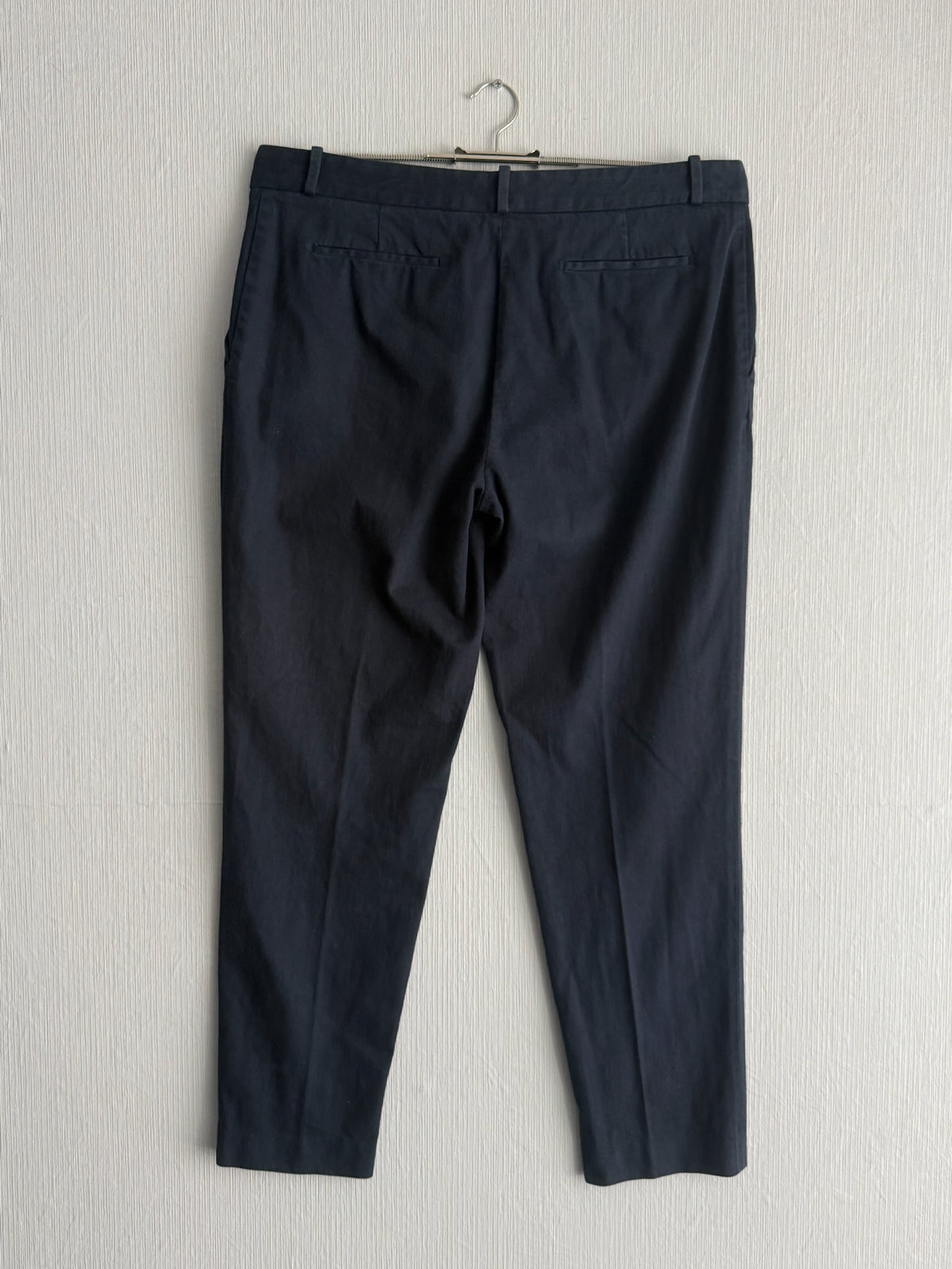 Loro Piana Navy Cotton Cropped Womens Trousers