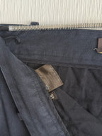Loro Piana Navy Cotton Cropped Womens Trousers