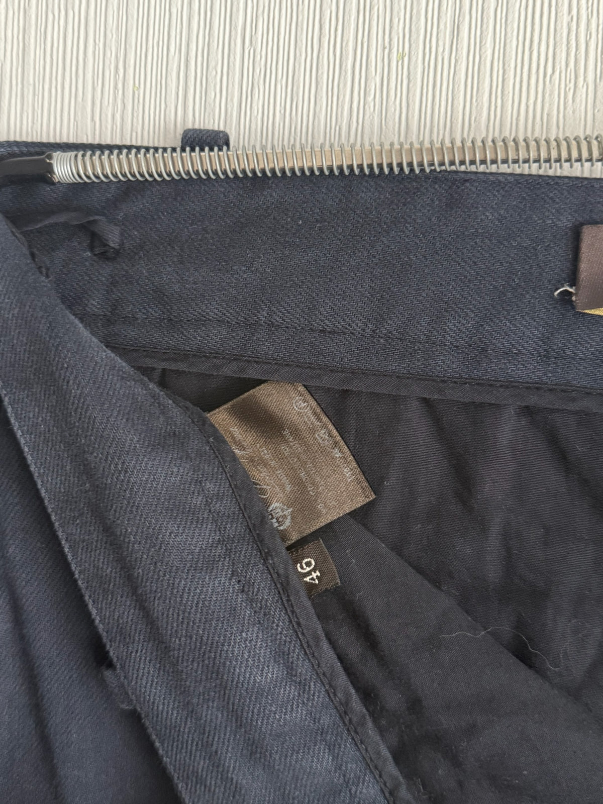 Loro Piana Navy Cotton Cropped Womens Trousers