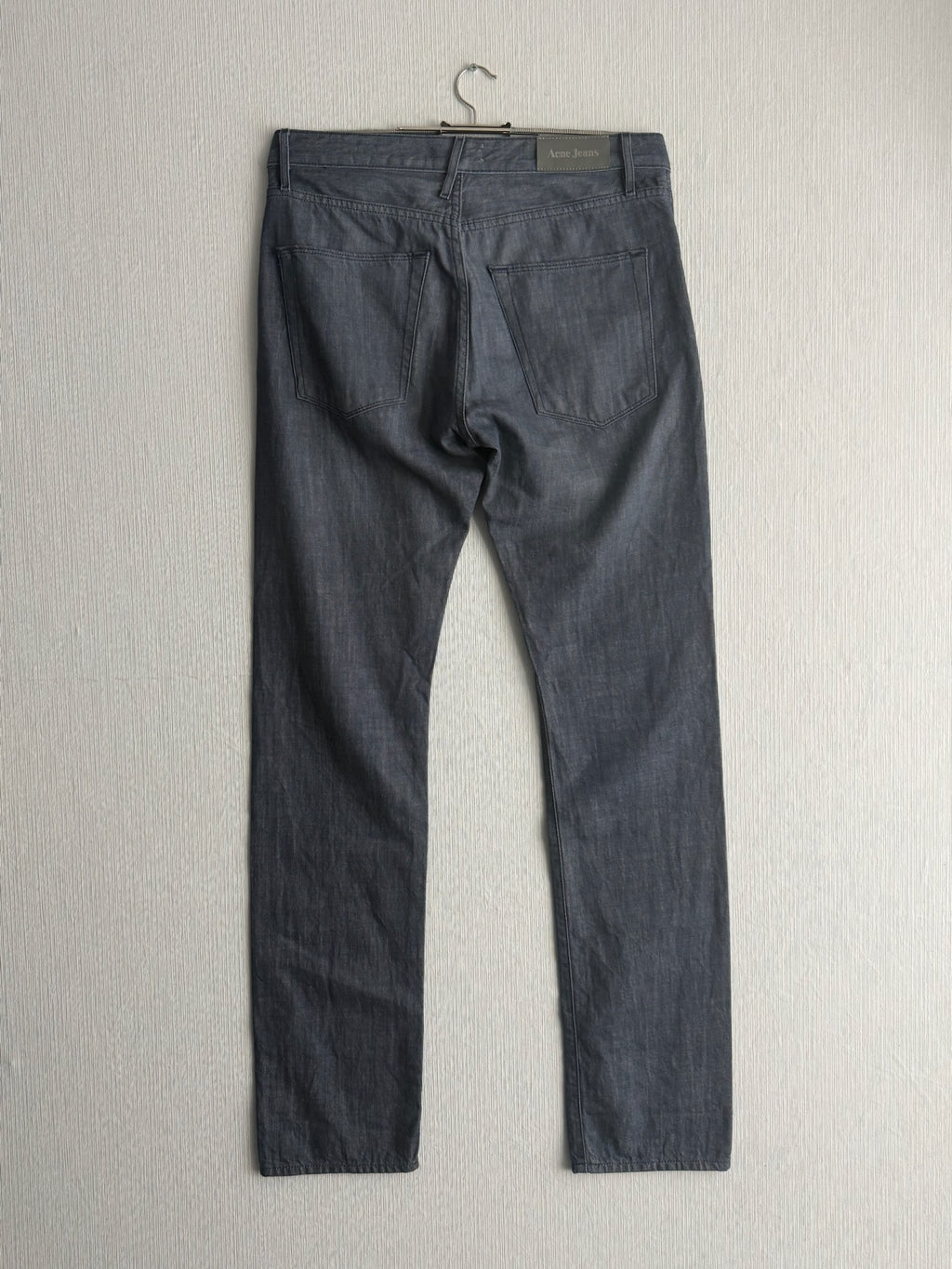 Acne Jeans Dark Indigo Cotton Polyester Straight Leg Mens Jeans