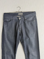 Acne Jeans Dark Indigo Cotton Polyester Straight Leg Mens Jeans