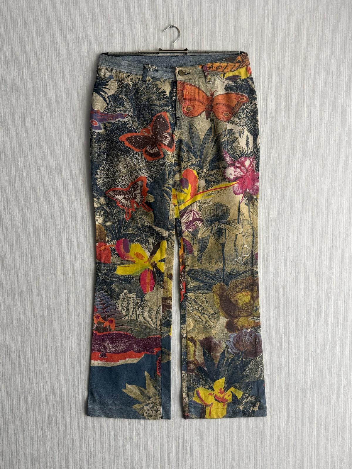 Roberto Cavalli Just Cavalli Y2K Jungle Print Womens Jeans
