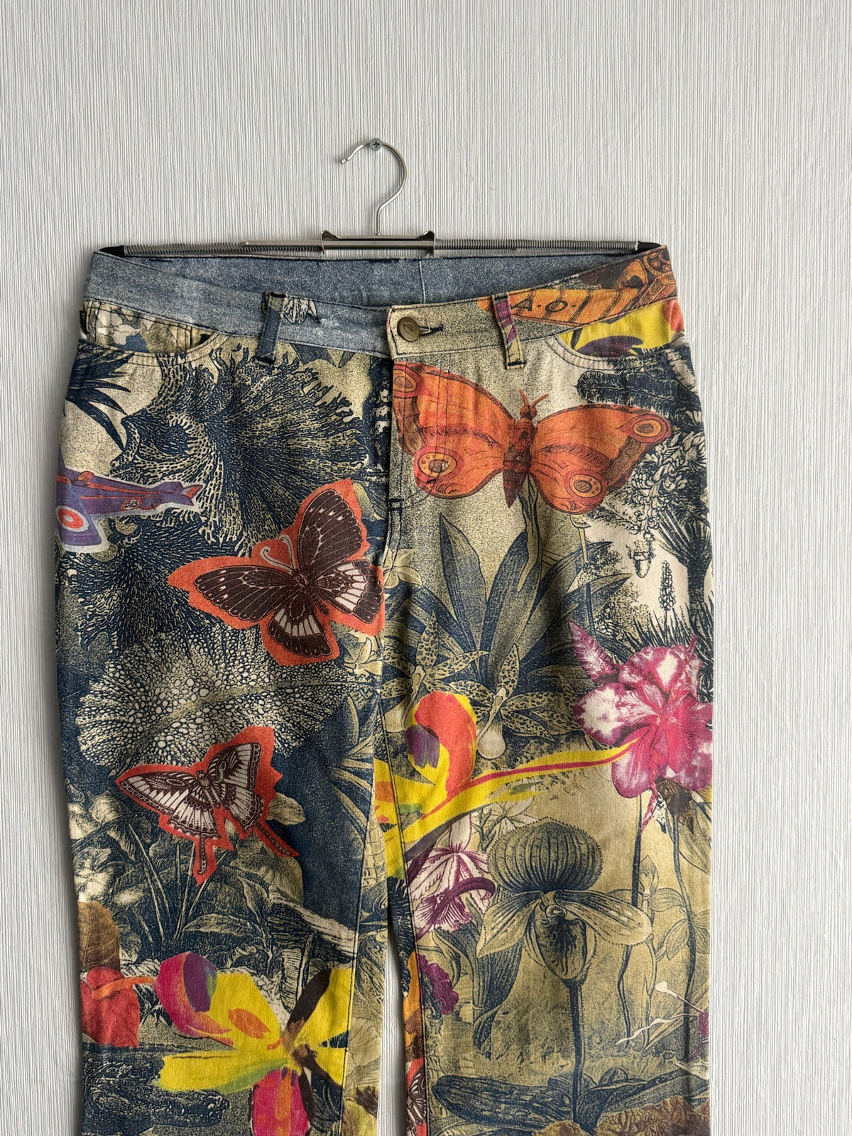 Roberto Cavalli Just Cavalli Y2K Jungle Print Womens Jeans