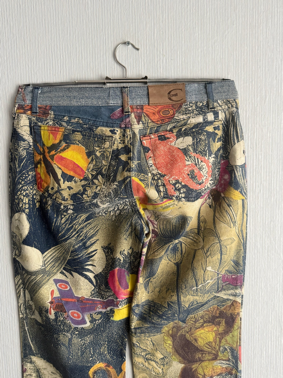 Roberto Cavalli Just Cavalli Y2K Jungle Print Womens Jeans