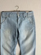 Dolce & Gabbana D&G 2000s Light Blue Washed Cotton Carpenter Mens Jeans