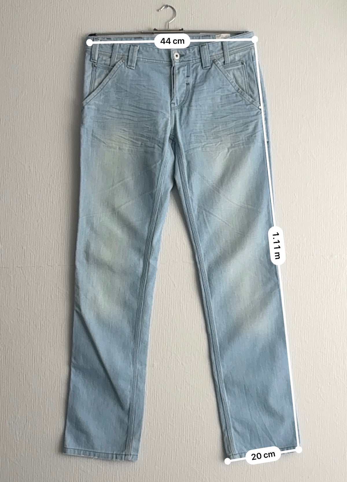 Dolce & Gabbana D&G 2000s Light Blue Washed Cotton Carpenter Mens Jeans