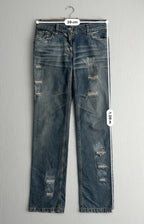 Dolce & Gabbana 2000s Distressed Cotton Straight Leg Womens Jeans
