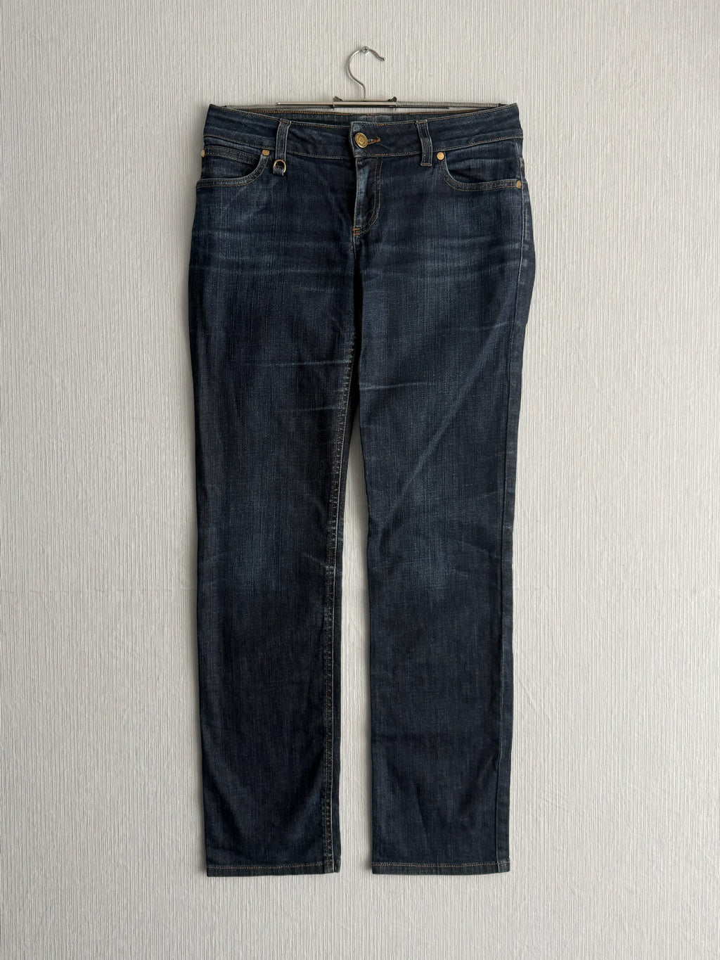 Gucci Dark Blue Denim Low Rise Straight Leg Womens Jeans