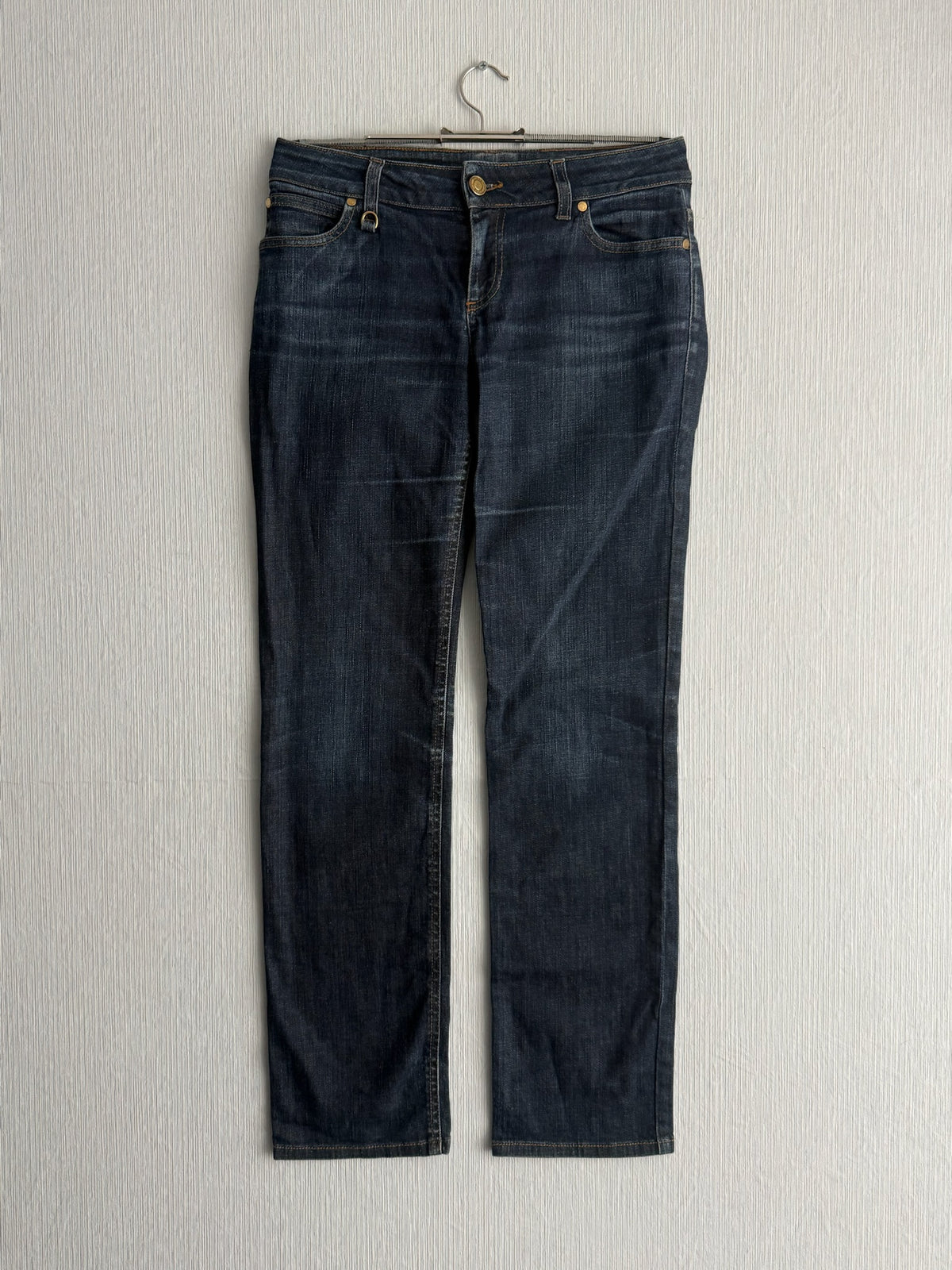 Gucci Dark Blue Denim Low Rise Straight Leg Womens Jeans