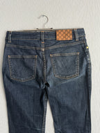 Gucci Dark Blue Denim Low Rise Straight Leg Womens Jeans