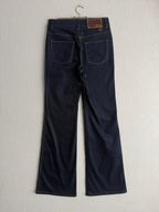 Prada Dark Indigo Cotton High Rise Flared Womens Jeans