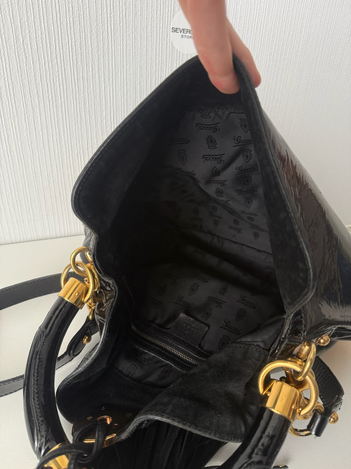 Gucci AW08 Patent Leather Indy Handbag